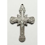 A RUSSIAN SILVER CRUCIFIX. 2.5ins