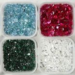 FOUR SMALL BOXES OF SPINEL GEMSTONES