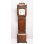 A GEORGE III MAHOGANY LONGCASE CLOCK BY BANKS, OLDHAM, with an eight day moonphase movement,