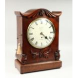 A GOOD 19TH CENTURY MAHOGANY BRACKET CLOCK BY DENT,61 Strand, London, white circular dial, 8 day