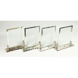 FOUR ART DECO GLASS FRAMES