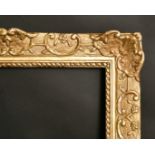 A 19th century carved wood frame, rebate size, 16" x 25.5", 41 x 65 cm.