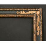 An early 20th century carved and painted frame, rebate size 13" x 18", 33 x 46 cm.