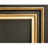 An ebonised and gilt frame, rebate size, 24" x 30", 60 x 77cm.