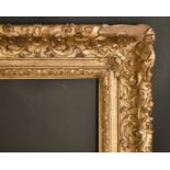 A French 18th century carved wood frame, rebate size 38.5" x 47.25", 97.75 x 120 cm