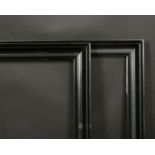 A pair of early 20th century ebonised frames, rebate size each 29" x 20.5", 73.75 x 52 cm, (2).