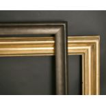 A moulded gilt frame, rebate size 38.75" x 47.75", 98.5 x 121.5cm, and a modern Ebonised frame, 29.