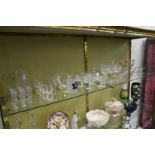 A good collection of glassware to include wine glasses, sundae dishes etc.