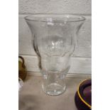 A very large Waterford cut glass pedestal vase designed by John Rocha.