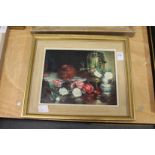 G Wink, a still life of flowers, a bowl and an urn oil on board, signed.