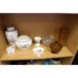 A small group of Wedgwood Chinese Legend china and various glassware.