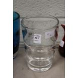 A Whitefriars clear optic bucket vase.