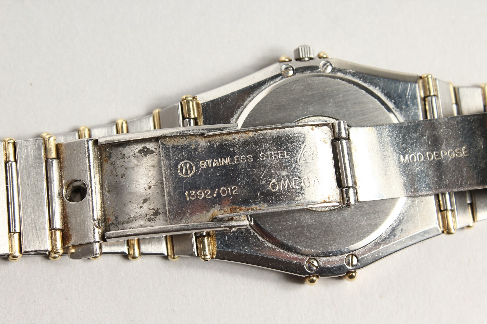 AN OMEGA CONSTELLATION STAINLESS STEEL WATCH, 1392/012. - Image 5 of 7