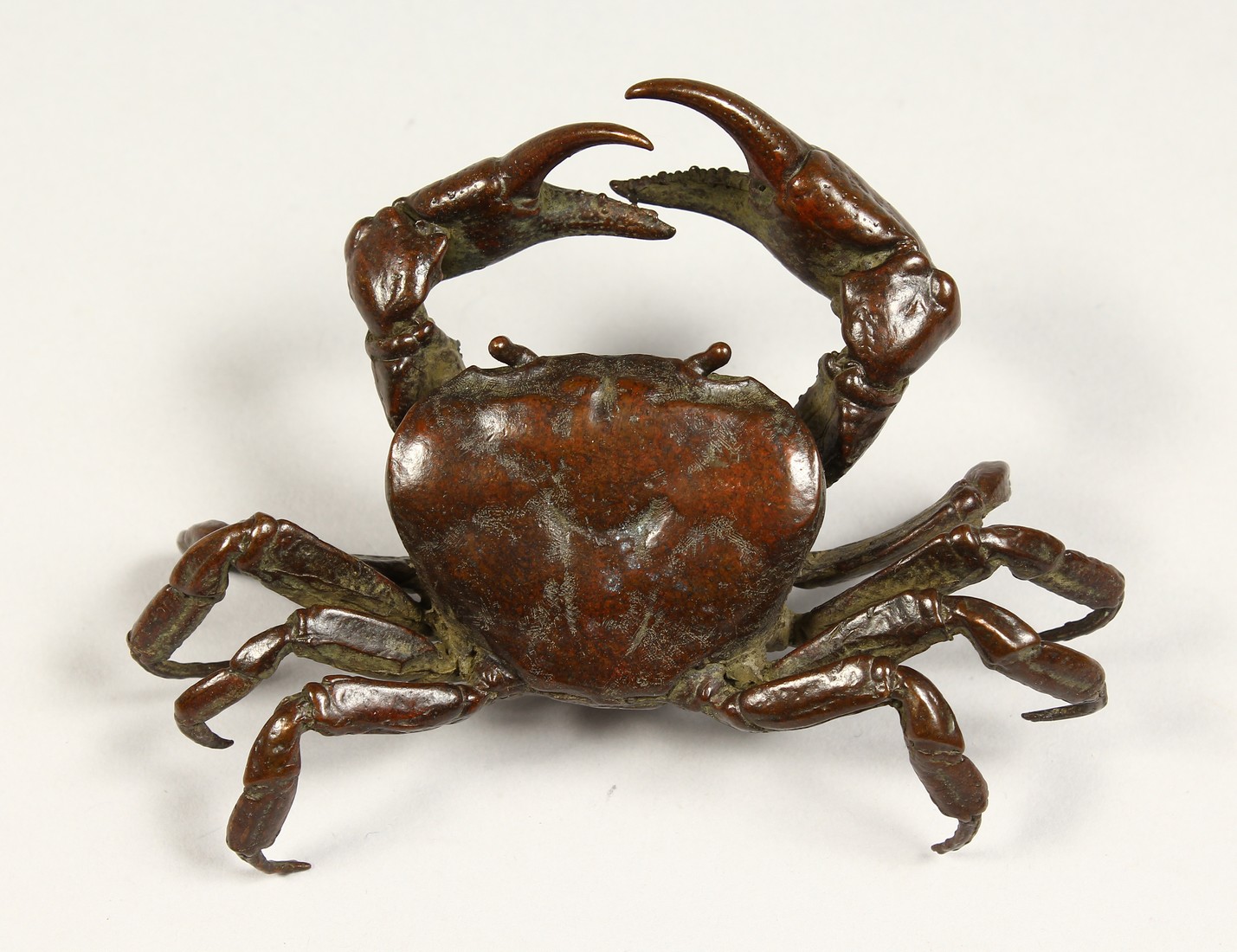 A JAPANESE BRONZE CRAB 4ins long