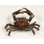 A JAPANESE BRONZE CRAB 4ins long