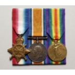 THE MEDALS OF JOHN TAPE, DEVONSHIRE REGIMENT, PTE. 11995. Victory medal, British medal and star