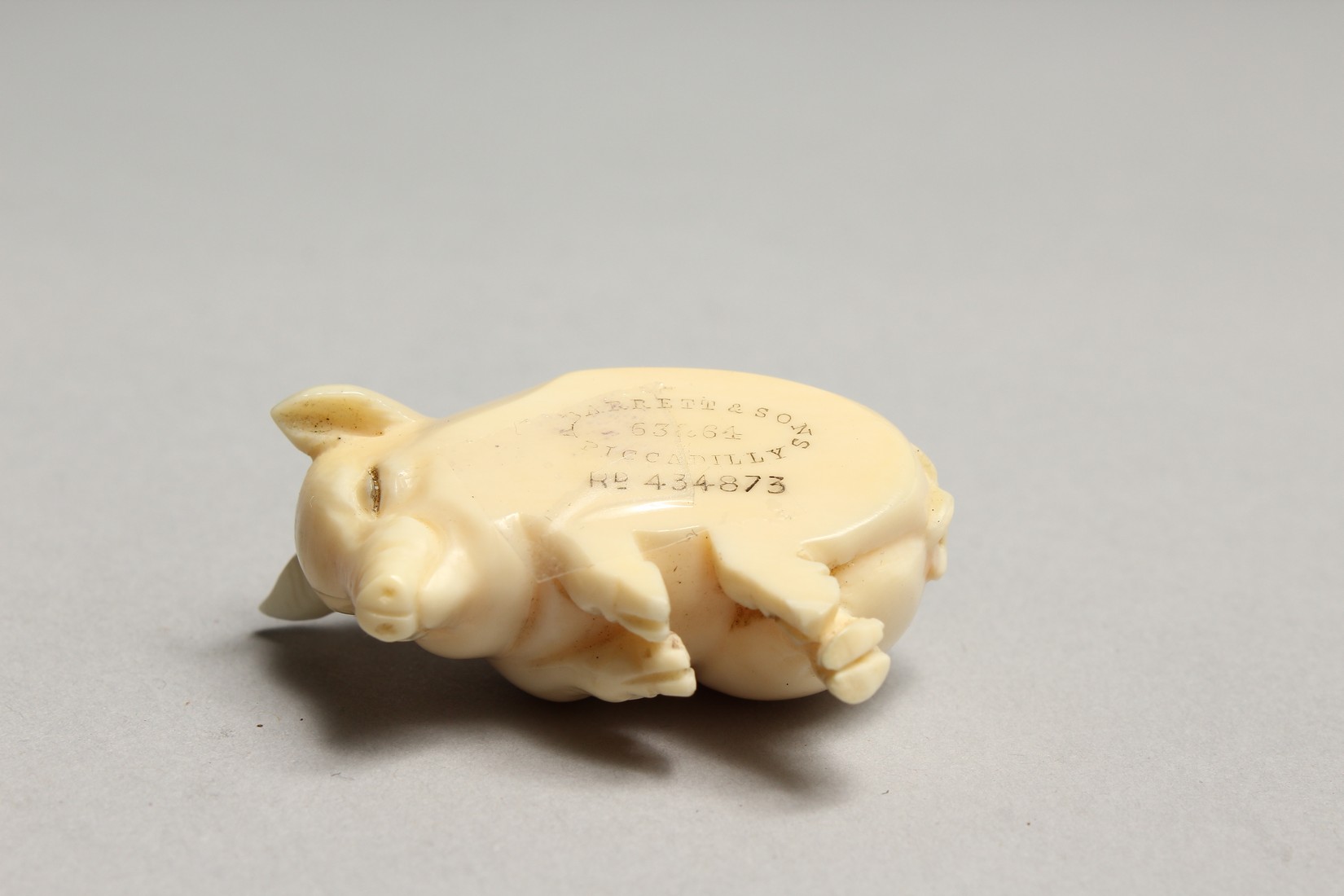 AN IVORY LUCKY PIG, GARRET & SONS, PICCADILLY. 1ins. - Image 5 of 7