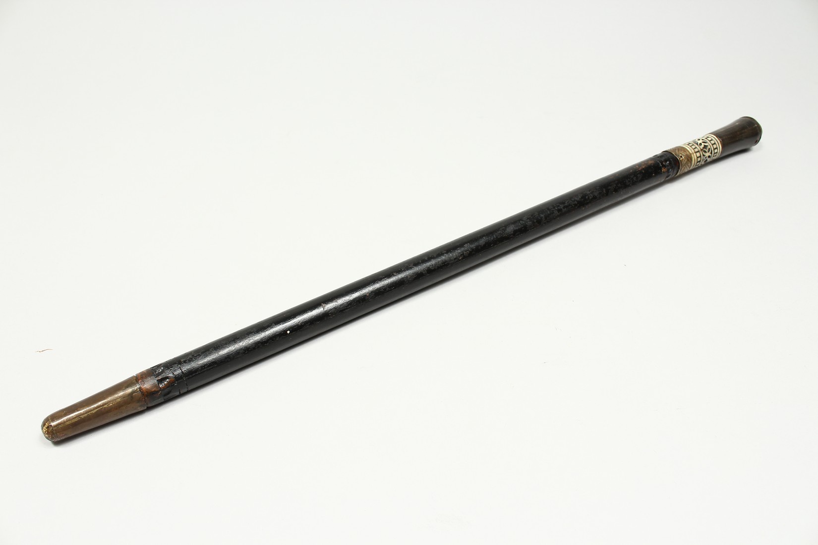 AN INDIAN BONE INLAID SWORD STICK. 23ins long. - Image 2 of 13