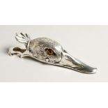 A SILVER PLATE DUCK PAPER CLIP 5ins long
