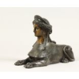 A SPELTER SPHINX 12ins long