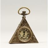 A TRIANGULAR MASONIC POCKET WATCH