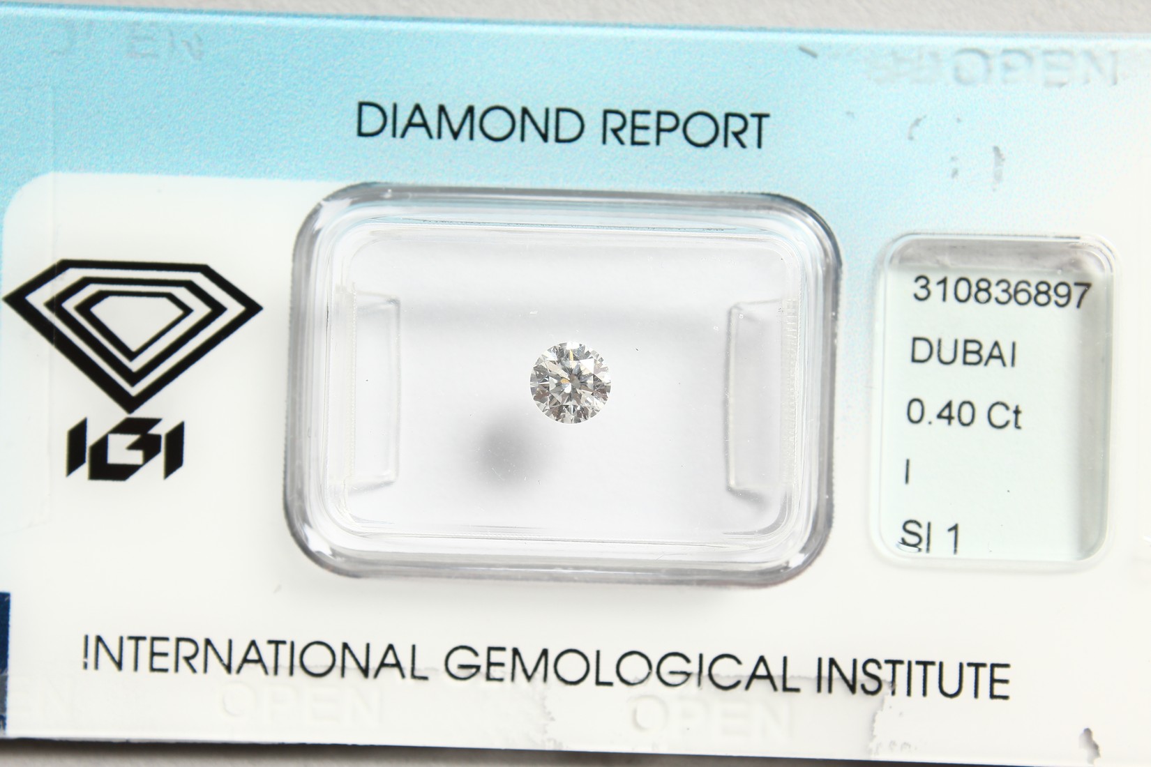 A 0.40 CARAT DIAMOND with certificate. - Image 6 of 7