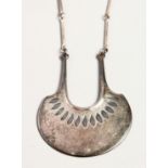 DAVID ANDERSON, NORWAY, SILVER MOUNTED PENDANT AND CHAIN.