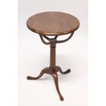 A GEORGIAN MAHOGANY CIRCULAR TOP TRIPOD TABLE 1'5" diameter, 2'2" tall