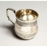 A GEORGE III SILVER CHRISTENING MUG. London 1816