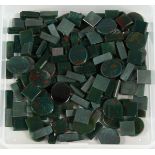 A BOX OF BLOODSTONE LOOSE STONES
