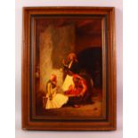 A TURKISH COPY OF A MASTER PAINTING BY JL EROME, orientalist subject, framed, 55cm x 43cm