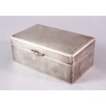 A GOOD CHINESE SILVER BOX with wooden liner, 15.5cm long.