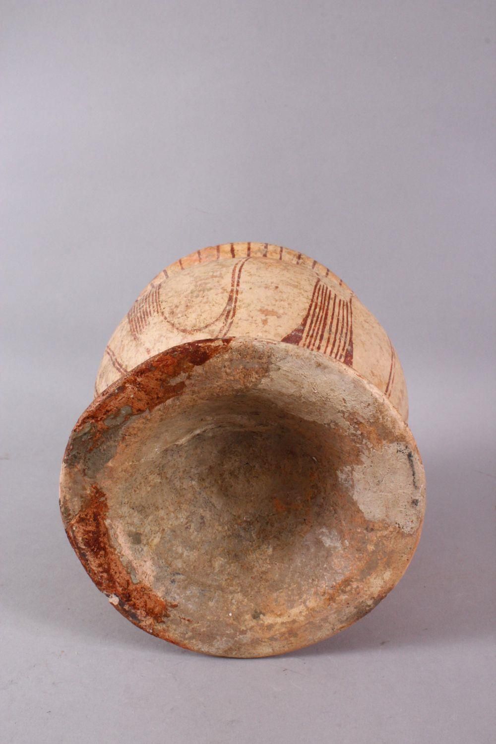 AN EARLY THAI BAN CHIANG POTTERY VASE, with stylized floral motif decoration, 15cm diameter x 16.5cm - Image 7 of 7