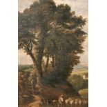 English School, Early Nineteenth Century, An oil study near Marlow, indistinctly signed and