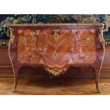 A VERY GOOD LOUIS XV KINGWOOD, TULIPWOOD AND SYCAMORE COMMODE, CIRCA. 1740-4750, in the manner of