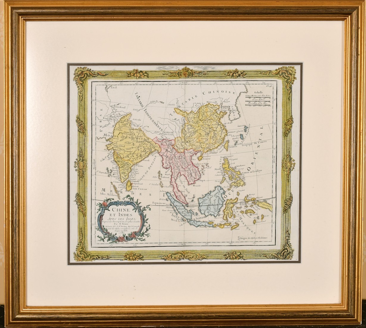 Louis Brion de la Tour, 'Chine et Indes Avec Les Isles', An eighteenth century map, later hand - Image 2 of 4