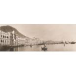 A limited edition photographic print of The Praya in Hong Kong in 1889, numbered 87/200, 17" x