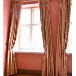 TWO PAIRS OF FULL-LENGTH CURTAINS.