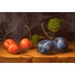 Ziegler, Circa 2000, A Pair of still life Studies of Fruit, Oil on Panel, Signed. 5" x 7" (12 x 18