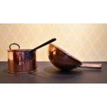 TWO COPPER PANS.