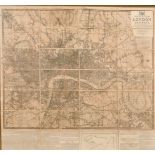 John Lingard, 'Laurie's New Plan of London and its Environs' circa. 1834, 31" x 33.25".