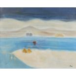 Bernard Stern (1920-2002) 'Camping Au Bord Du Lac II 7756', oil on canvas, signed and inscribed