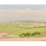 Robert Morson Hughes (1873-1953) British, A scenic landscape, oil on board, signed, 13" x 16".