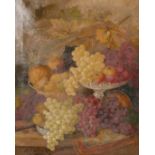 Henry Gummery (1832-1912) British, A still life of abundant fruit, with grapes and vines, oil on