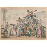 George Cruikshank (1792-1878) Two hand coloured caricature etchings, coaching subjects, one 10" x