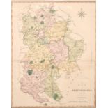 'A Map of Bedfordshire from the Best Authorities' circa. 1803, 19.25" x 15.75", (unframed).