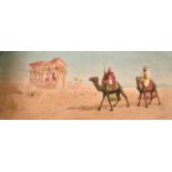 Giovani Barbaro (Arthur Dudley), A pair of watercolours of Egyptian scene with figures on camels