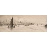 Frank Harding (19th /20th century) 'Waterloo Bridge', Etching, signed and inscribed in pencil, 6"