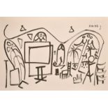 After Picasso circa 1955, 'From the Carnet Californie, L'Atelier de la Californie Technik',