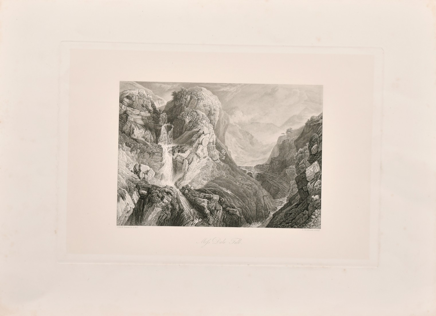 50125 40. Three 19th century engravings after Turner with mountainous river landscapes including ' - Image 4 of 5